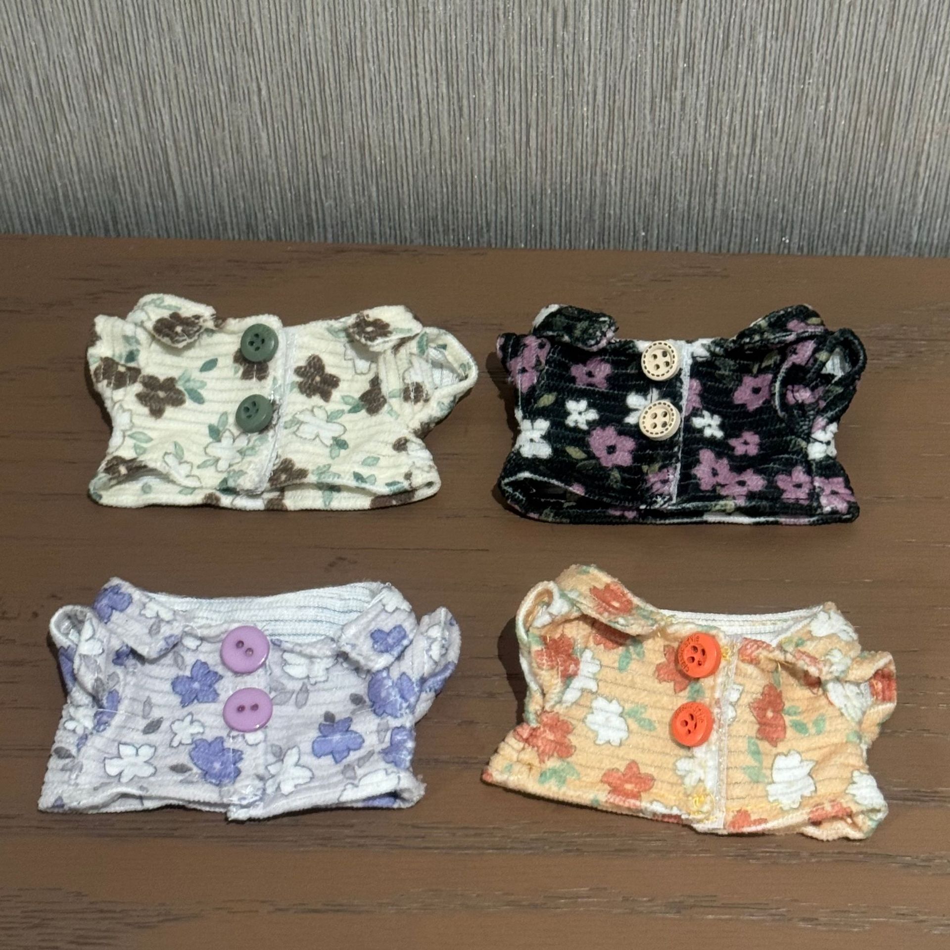 17CM花朵灯芯绒衬衫衣服牛仔裤潮衣公仔玩偶娃衣百搭