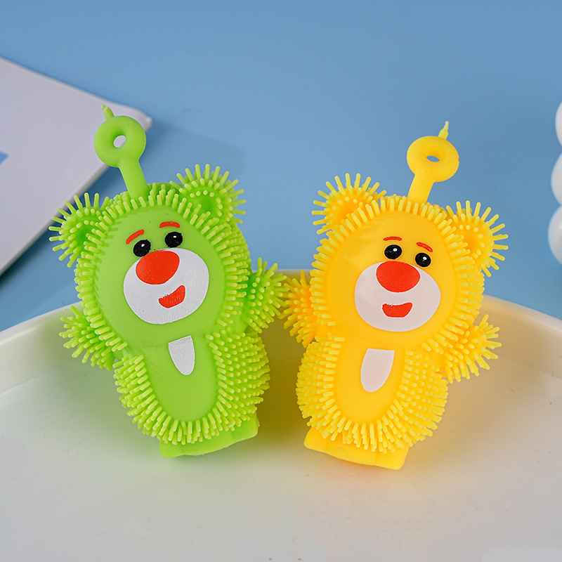 Little Bear Stress-relieving toys, children's furry balls, stress-relieving luminous elastic balls, release soft balls, and pinchable balls Specification image