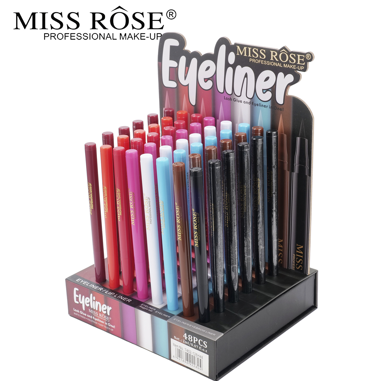 MISSROSE跨境8色眼线液防水细腻不晕染持久浓郁眼线眼妆眼线液笔