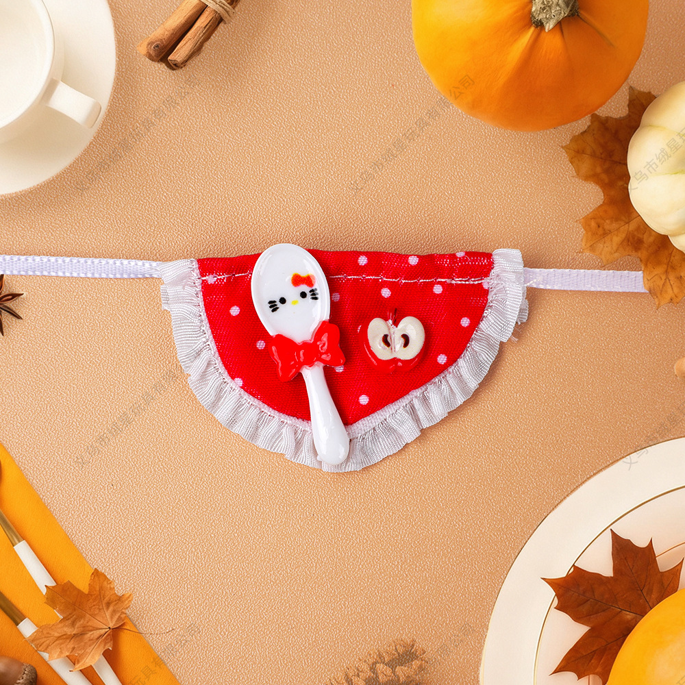 New chef's hat, apron, bib, doll, outfit, 10cm cotton doll set, napkins, baby clothes and accessories details Picture