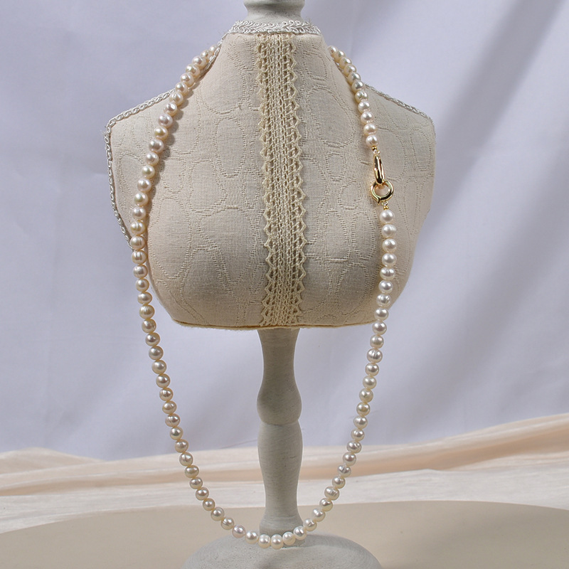 60CM long natural freshwater pearl 2024 new bestseller, light luxury and high-end style necklace, autumn and winter long sweater chain for women Specification image