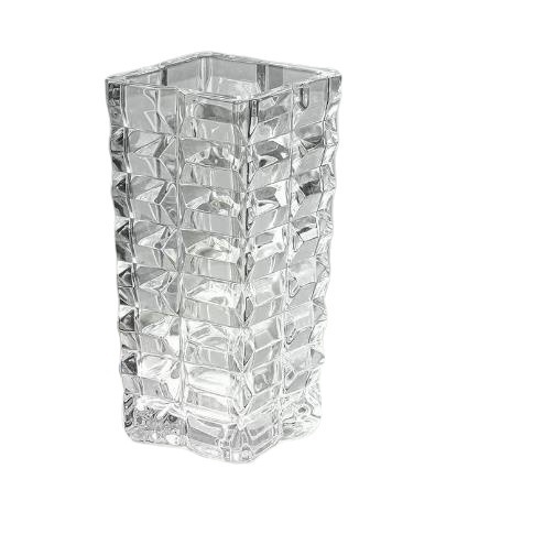 Creative square thickened transparent glass vase, flower arrangement, simple hydroponic flower vase for living room dining table decoration Item Picture