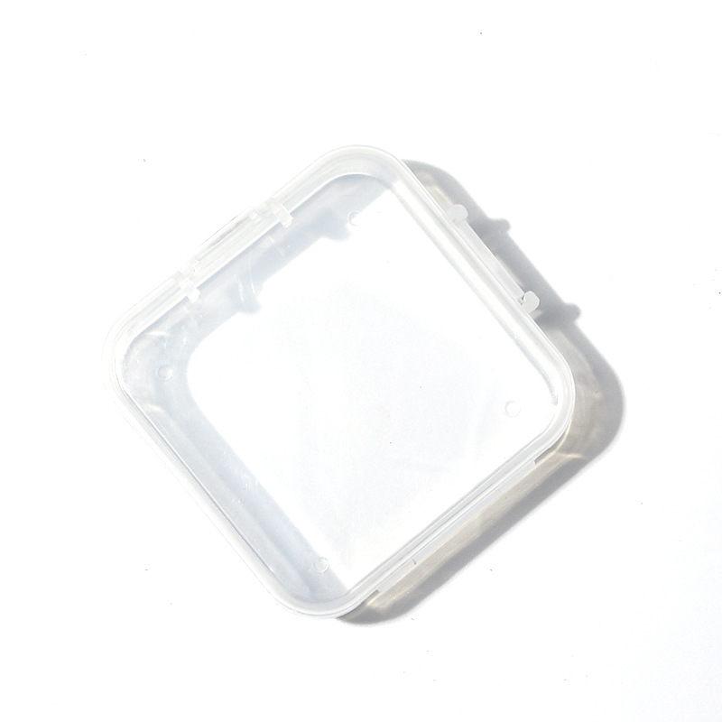 Square Powder Puff Storage Box, Mini Portable Transparent With Lid, Dust-Proof Small Cosmetic Plastic Box, Pp Material Wholesale Item Picture