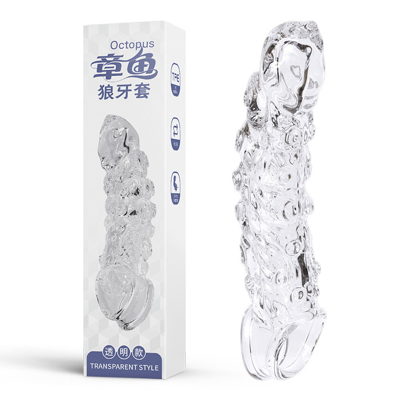 章鱼狼牙套男士锁精震动粗大颗粒异型套无线遥控套环成人情趣用品