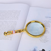 Cross-border light luxury gold-plated straight-handled magnifying glass, hand-held reading mirror for the elderly, wholesale of magnifying glasses for reading books and newspapers Application Scenario