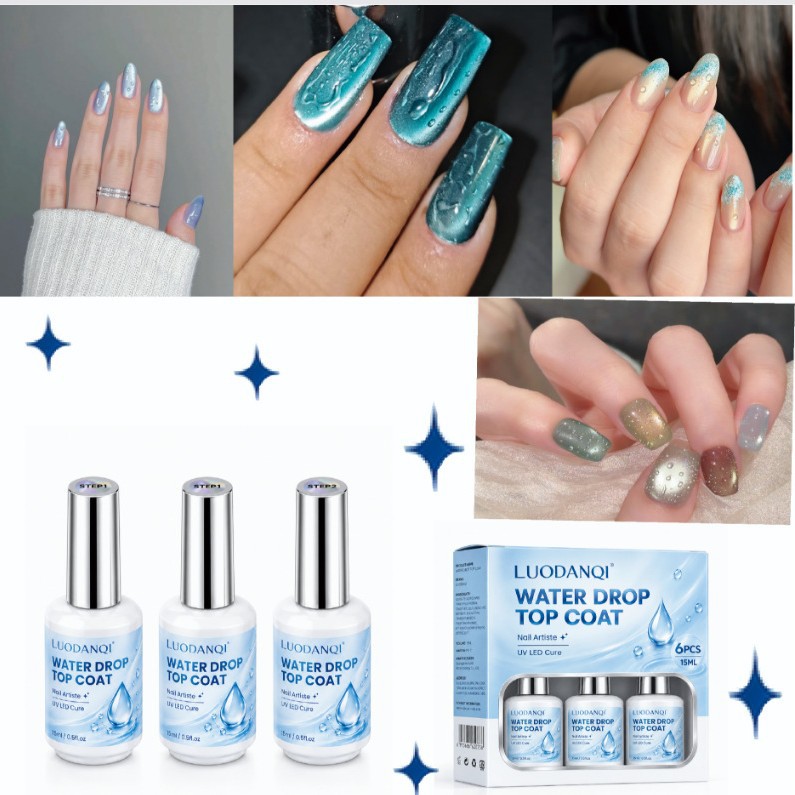 New functional glue droplet seal layer nail art cross-border exclusive, no-wash 3D stereoscopic summer clear and transparent styling factory