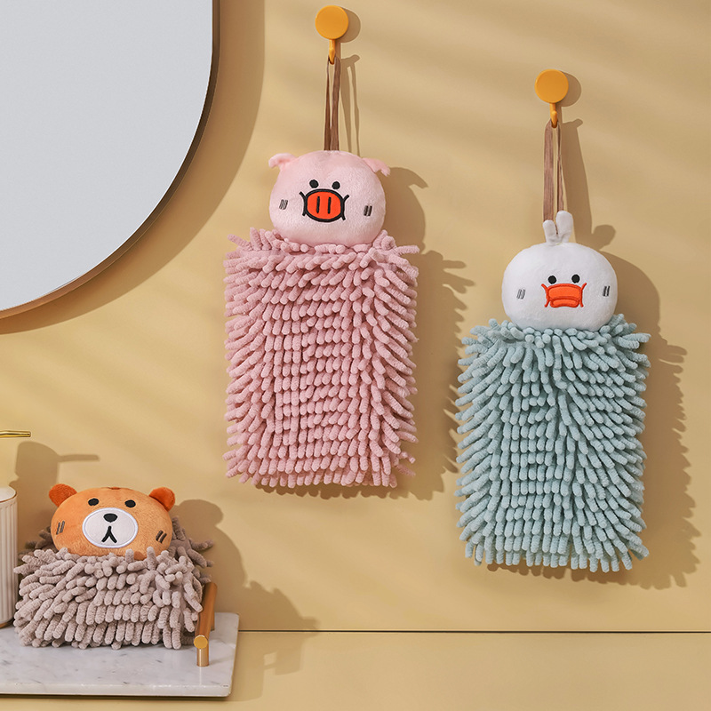 Cartoon Beerus Chenier hand towel hanging cute animal hand towel, home children's kitchen hand towel details Picture