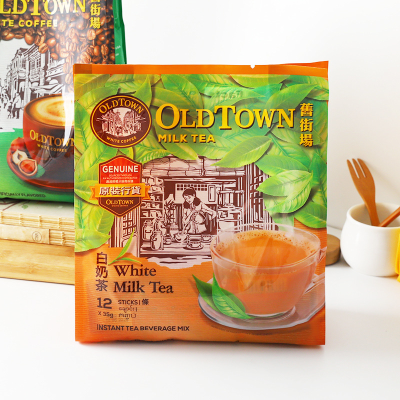 马来西亚进口 旧街场即溶白咖啡榛果白奶茶经典原味休闲固体饮料产品图
