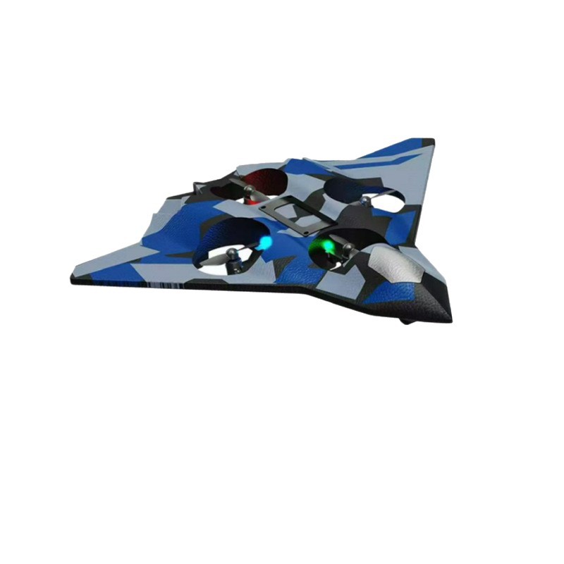 The blue and white camouflage drone aerial photography remote control aircraft features high definition, stability and long battery life Item Picture