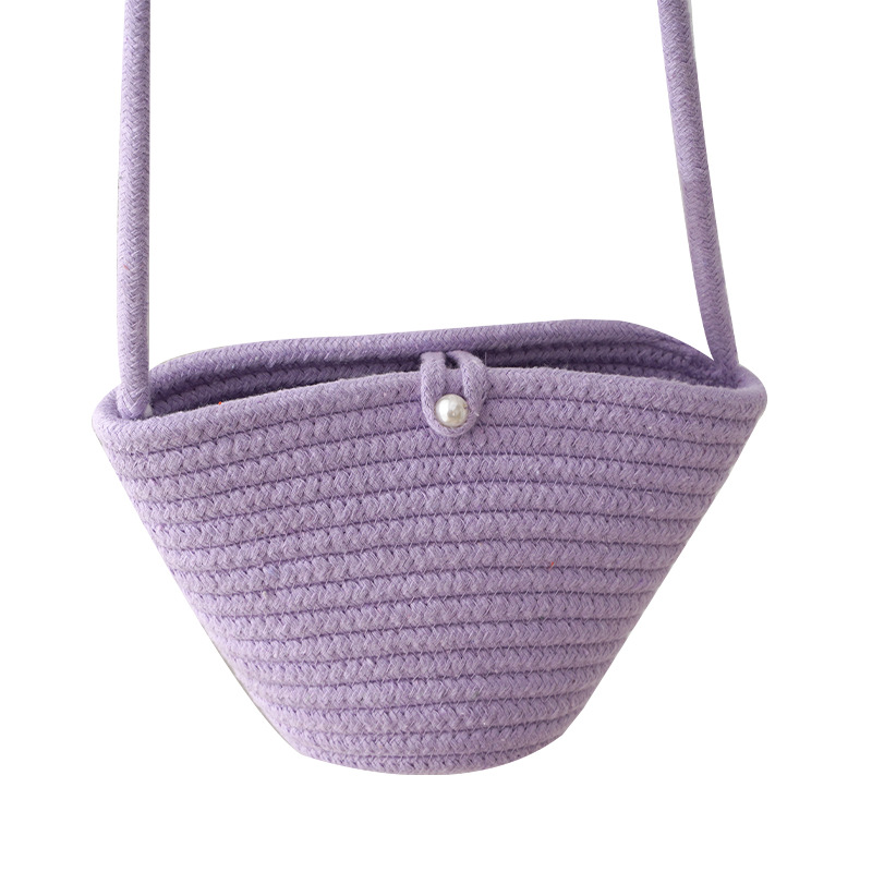 Bolsas de paja transfronteriza bolsas de paja de verano versátiles bolsas de mujer tejidas a mano cubos bolsas de playa cambio de teléfono móvil un hombro bolsa pequeña bolsa de paja Item Picture