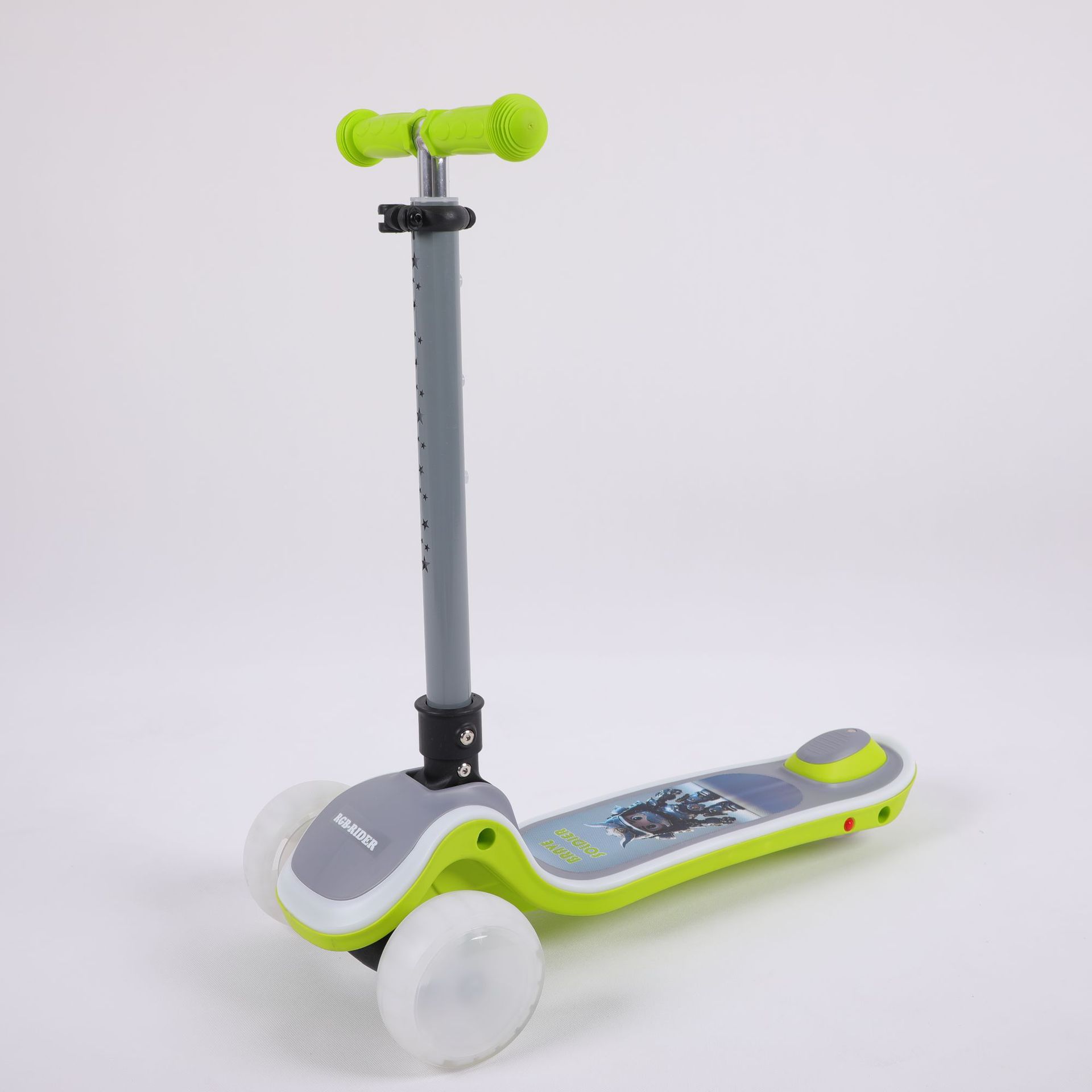 2025新款卡通儿童滑板车灯光小孩可滑踏板车中大童代步滑滑车