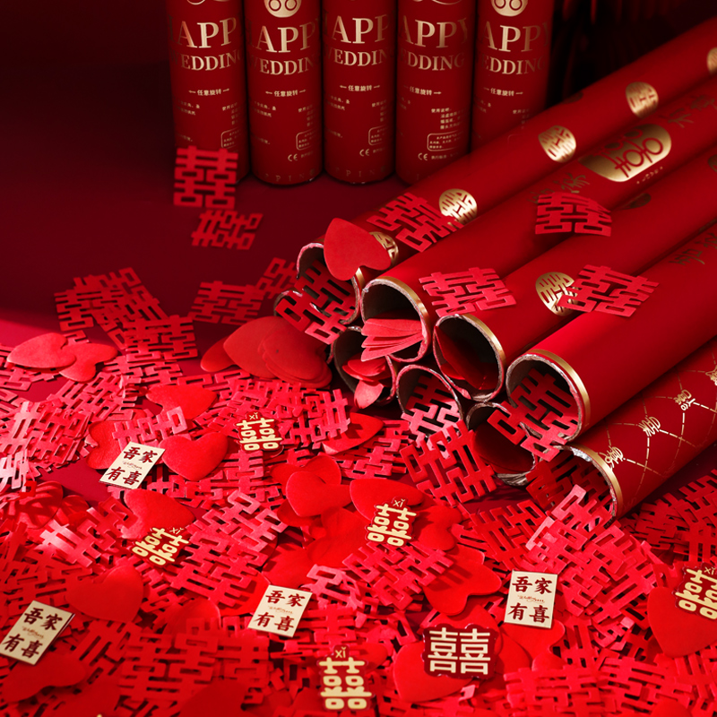 Live streaming room firework tubes, spray tubes, wedding firecrackers, hand-held ribbons, firework tubes, guest flowers, and a comprehensive collection of wedding supplies Application Scenario