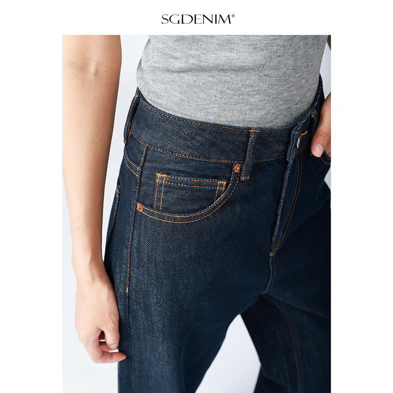 大码牛仔裤实物图