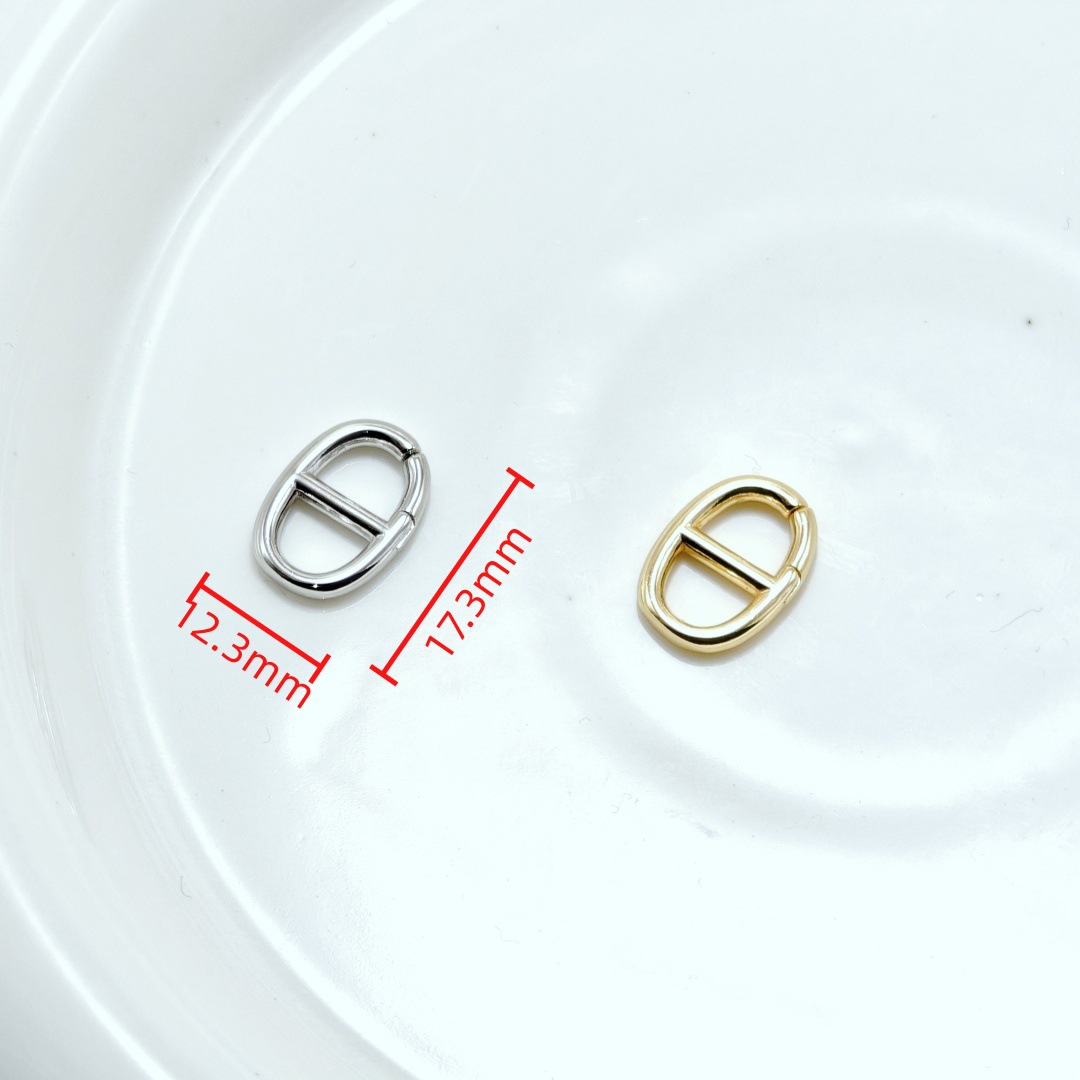 18K gold color-preserving heart-shaped chain necklace clasp, heart-shaped lobster clasp, bear clasp, spring clasp, diy handmade jewelry