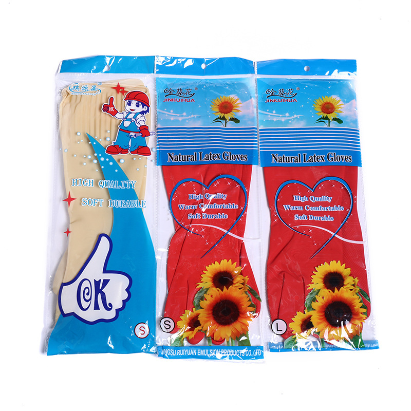 厂家供应38厘米家用乳胶手套厨房清洁乳胶手套批发供应乳胶手套细节图