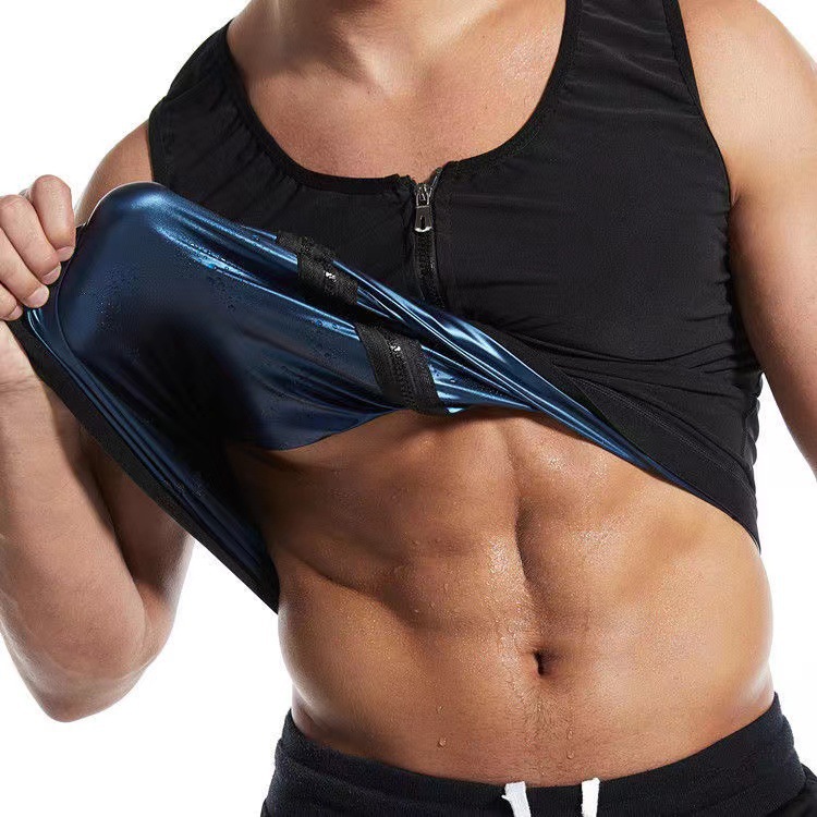 Men's Sweat-Inducing, Slimming, Zipper Tight Sweat-Inducing, Fat-Burning, Fitness And Sports Vests Wholesale, Running