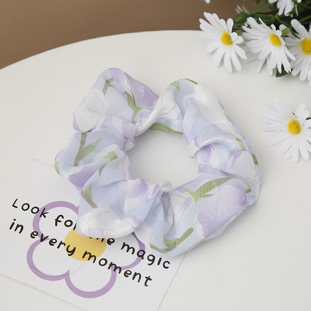 A fresh and delicate girl's large intestine hair band with a ponytail and a hair band, a Korean version of an Instagram girl's hair band Application Scenario