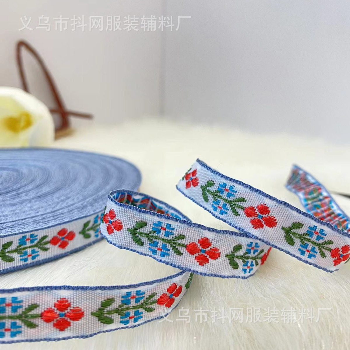 1.2cm-1.3cm retro classic ethnic style jacquard ribbon Hanfu accessories, Tang suit bow wholesale handmade Application Scenario
