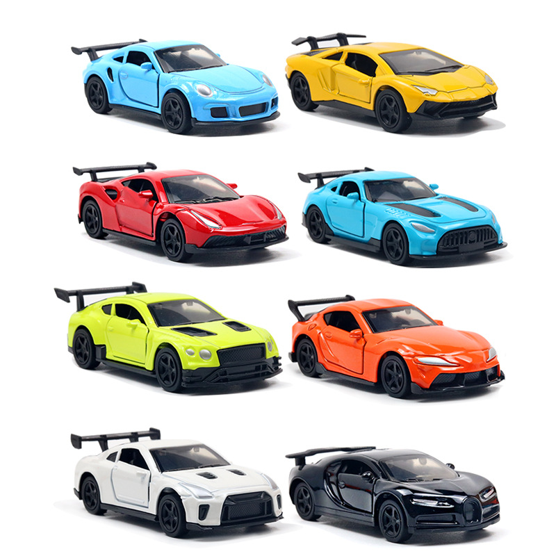 袋装1:50迷你小车合金跑车模型三开门开门回力男孩玩具 Item Picture