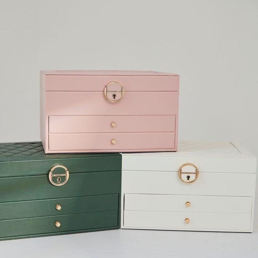 Multi-functional jewelry storage box, dust-proof portable large-capacity jewelry packaging box, ring box details Picture