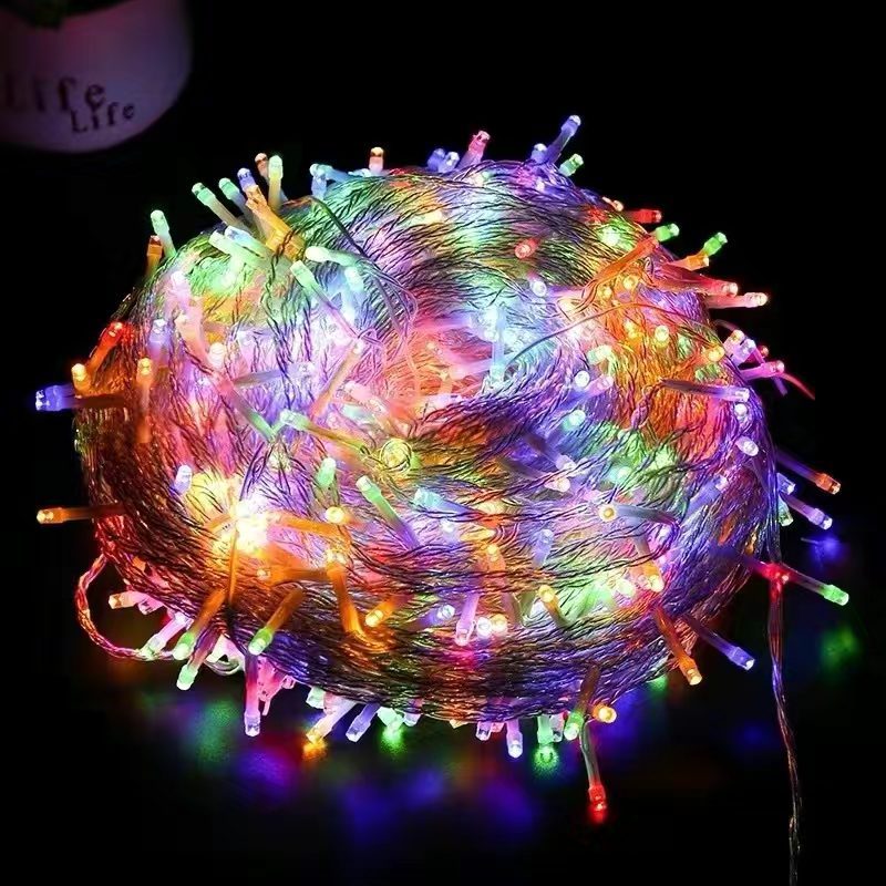 LED colored lights, string lights, flashing lights, wedding star lights, starry sky lights, festival decorative lights, Christmas lights, outdoor engineering lighting details Picture
