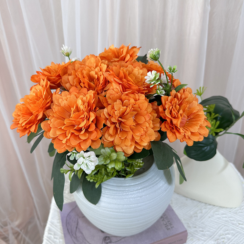 仿真花DIY发饰配件/仿真花/5朵塑膠花/假花/假花批发产品图