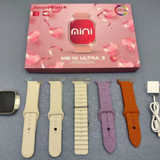 Pink packaging box, multi-functional children's smartwatch, smart bracelet, sports monitoring, health tracking, multiple interchangeable watch straps details Picture