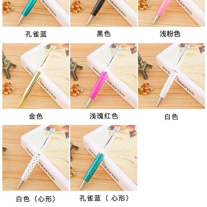 Large, plump and thick style oil pen, diy metal ballpoint pen, empty tube pen, crystal pen Specification image