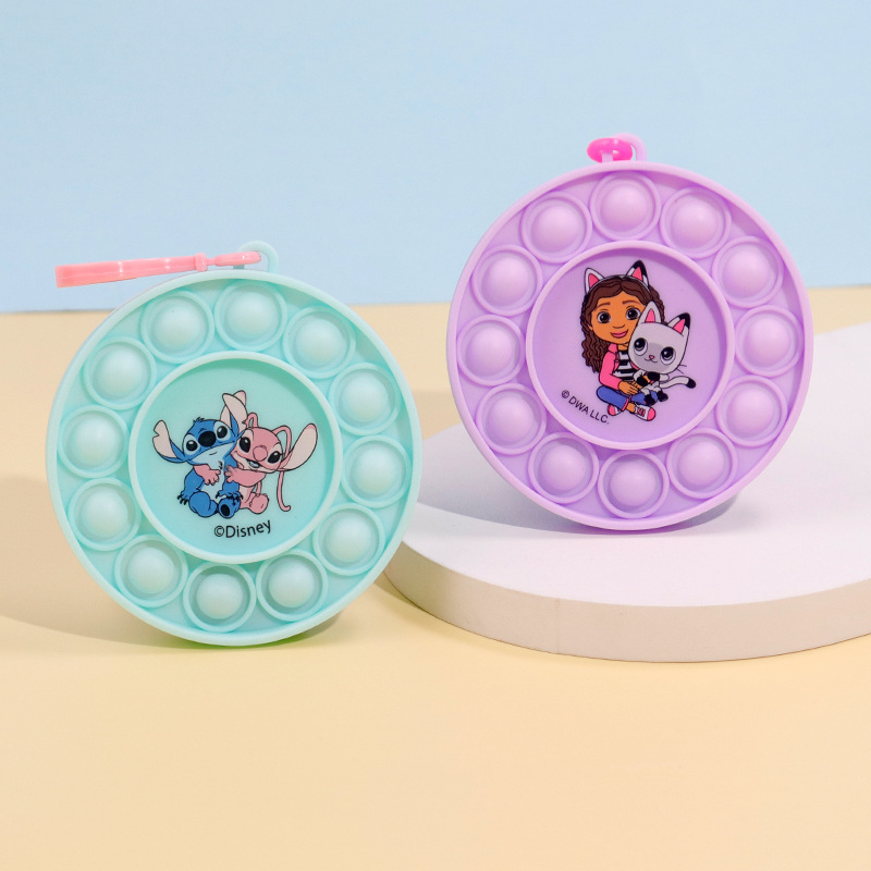 New silicone circular rat-killing pioneer cartoon educational children's bubble-pressing stress-relieving toy with customizable logo Specification image