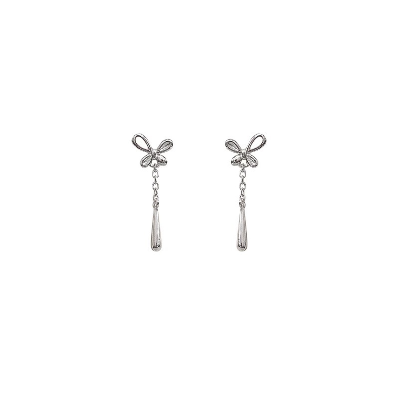 s925 sterling silver butterfly stud earrings for women, with a light luxury and high-end feel. Water drop tassel earrings, a niche, versatile and stylish look Item Picture