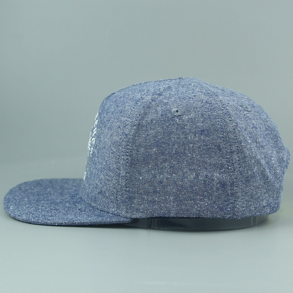 Cute denim fabric embroidered hip-hop hat, spring and summer sun protection and shading children's hat, embroidered skin-friendly cotton flat tongue hat Specification image