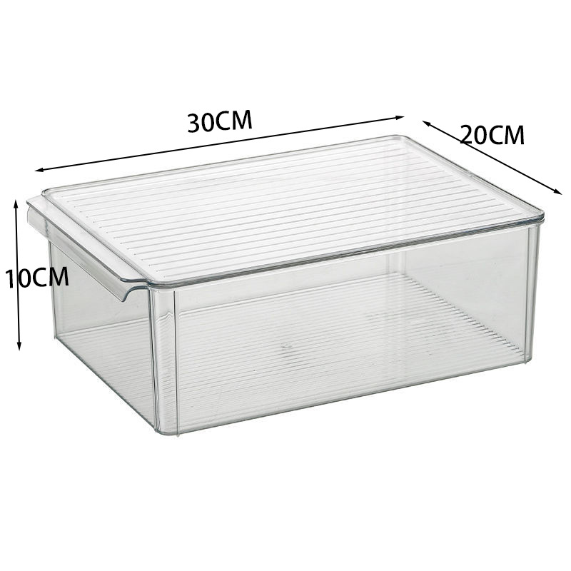 The refrigerator food storage box can be stacked with a transparent fresh-keeping box, a rectangular refrigerator box for fruits, vegetables and eggs Item Picture