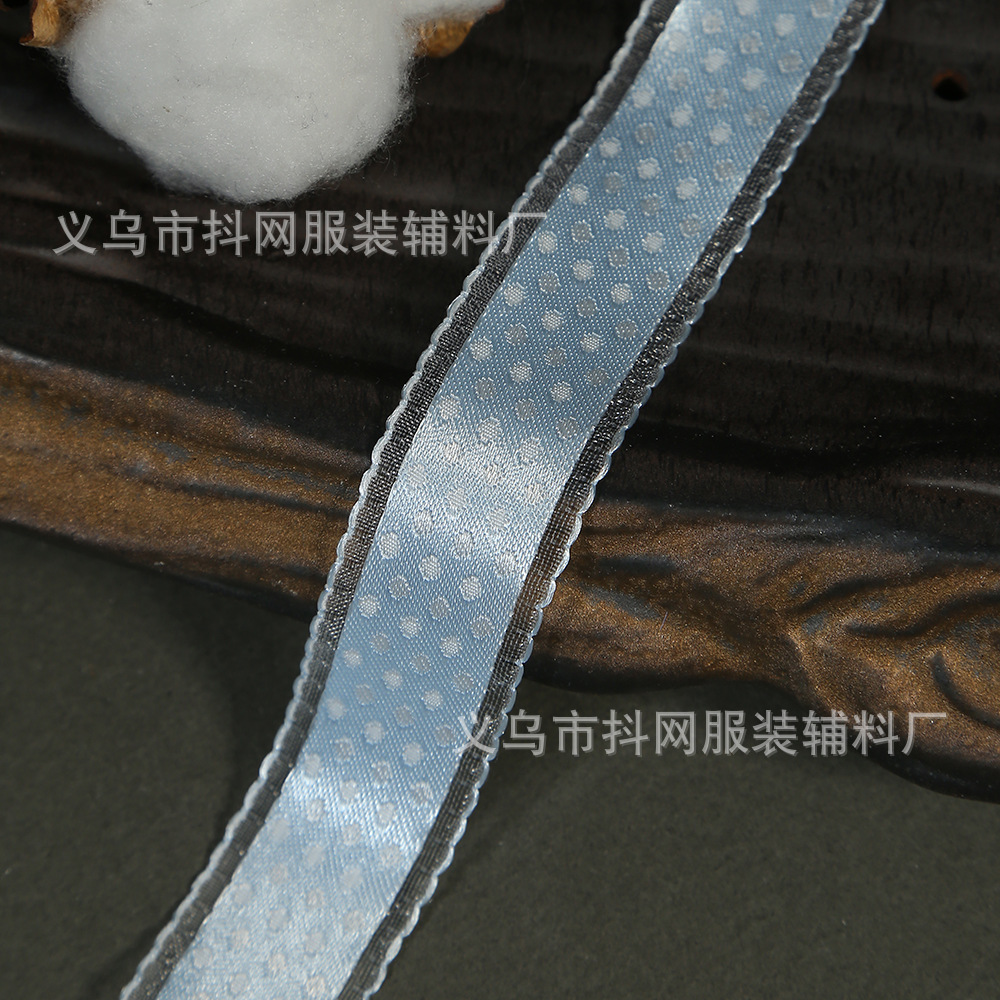 Korean style 2.6cm colorful polka dot ribbon gift box packaging decoration polyester ribbon diy bow hair accessory webband accessories Specification image