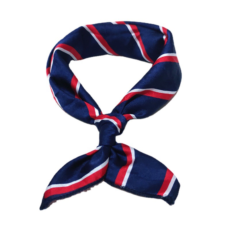 50 small square scarves, soft girl silk scarves, Korean-style scarves for women, versatile professional flight attendant neckerchiefs, versatile decorative bags, headscarves Item Picture