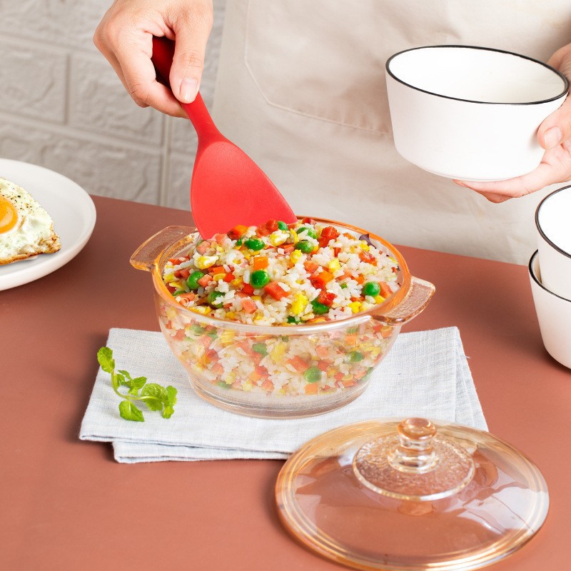 Silicone spatula for cooking kitchen, FDA non-stick pan cooking spatula and spoon set, household kitchen utensils, soup spoon, strainer details Picture