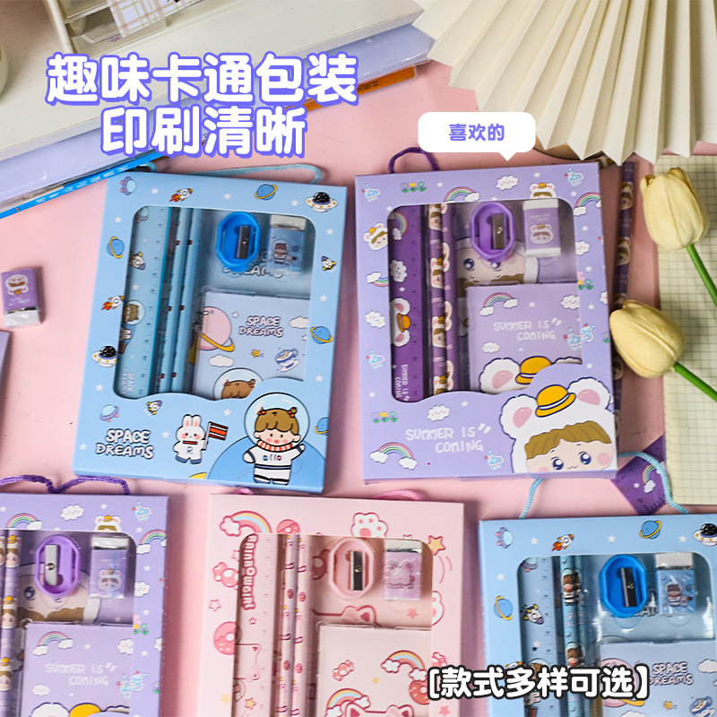 Creative pencil sets, children's stationery sets, gift boxes, school supplies, primary school student prizes, event gifts, factory prices details Picture