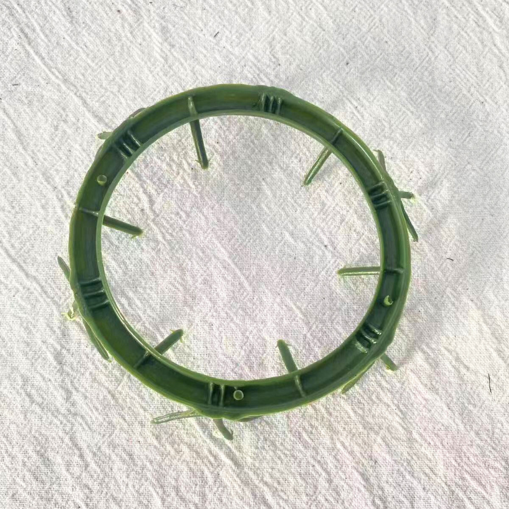 仿真圣诞花环10CM圣诞圈圣诞节万圣节烛台花环装饰塑料圈配件产品图