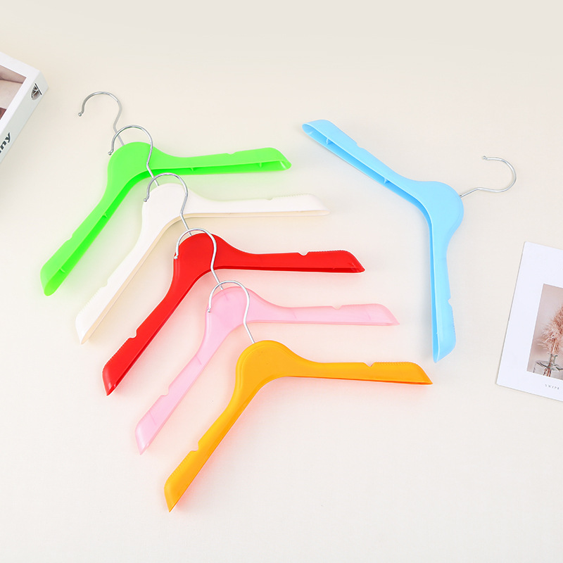 厂家直销塑料儿童衣架童装小孩宝宝白色塑料挂衣架子服装店用衣挂产品图