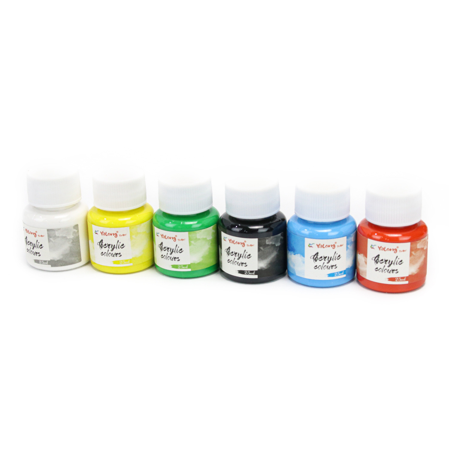 Yalong Cross-border Student Wholesale Art supplies 6-color acrylic color non-toxic waterproof painting Acrylic painting Specification image