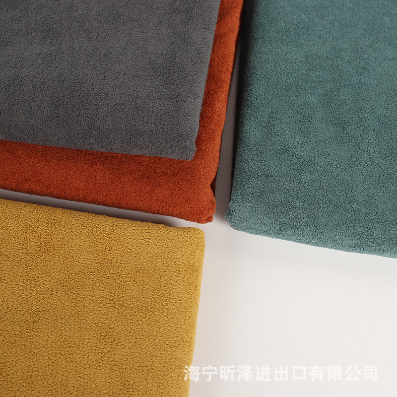 Velvet fabric warp knitted short plush fabric, Niss velvet fabric sofa fabric, pet toy fabric, decorative fabric details Picture