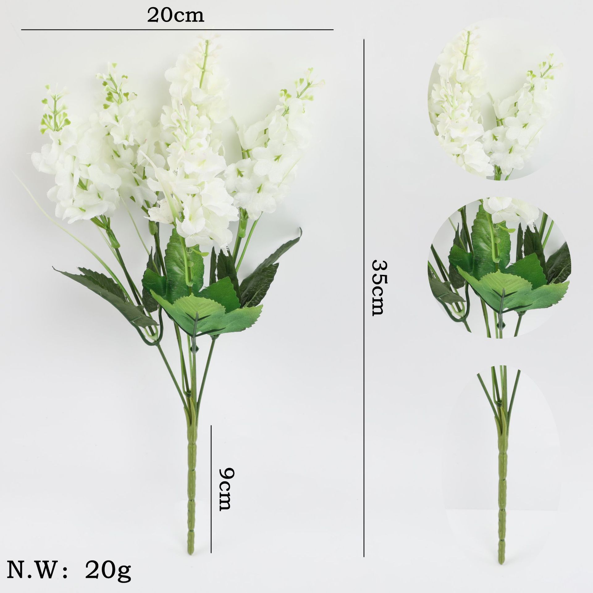 Simulated flower bouquets, five-pronged hyacinths, artificial lavender, silk flowers, home decoration, flower arrangements, ornaments, simulated green plants details Picture
