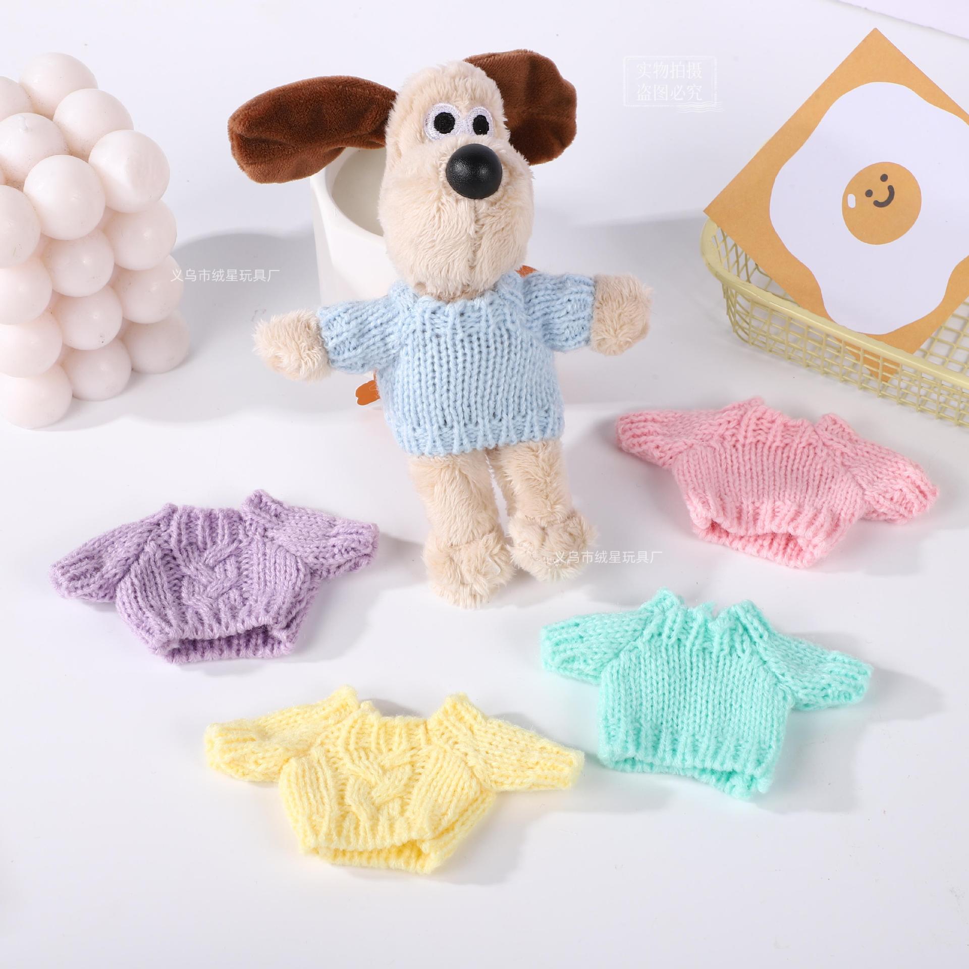 Hot-selling Dog Grooming Master Dog plush toy clothes 10cm doll clothing decoration set 8 points bjd sweater collection details Picture