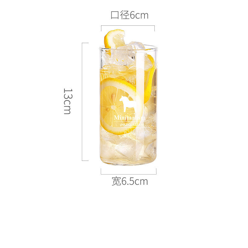 Wholesale high borosilicate glass simple cups, tea cups, transparent creative milk cups, straight cups, tea brewing cups, candlesticks Item Picture