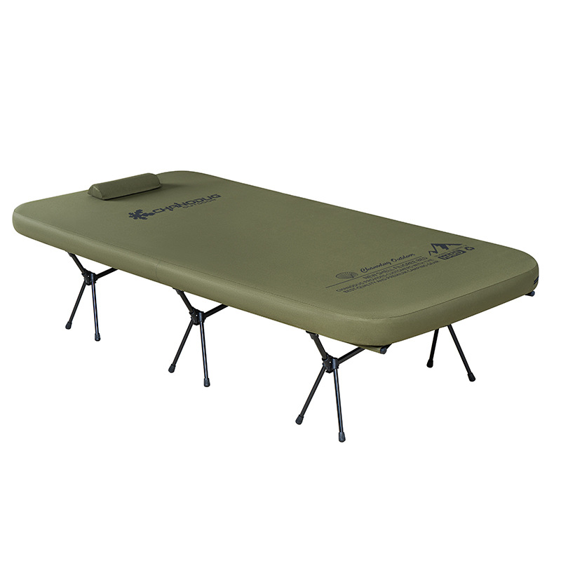 Outdoor elastic silk inflatable mattress camping tent, high-frequency drawn silk suspended bed, thickened and widened comfortable ground camp bed Item Picture