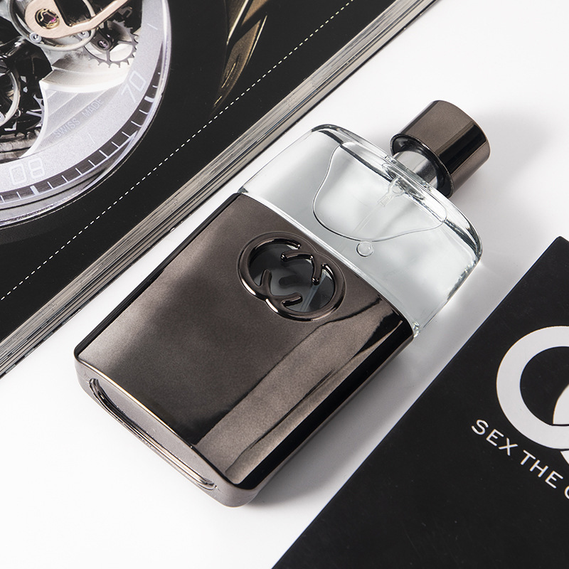 跨境批发小城伊香男士香水黑色罪爱木质檀香调清新持久古龙香75ml香水玻璃瓶六区香水男士香水