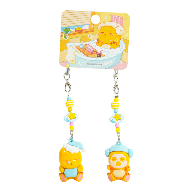 Baimao genuino dragón de la leche lindo diario adorable grano llavero colgante lindo pequeño nasga pareja móvil cadena bolsa colgante decoración Item Picture