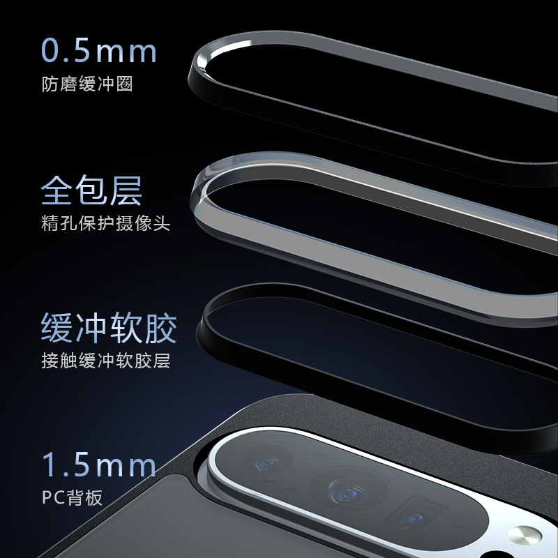 Suitable for Google 10ProXL magnetic phone case, anti-drop airbag, business matte, Google Pixel9 protection Specification drawing