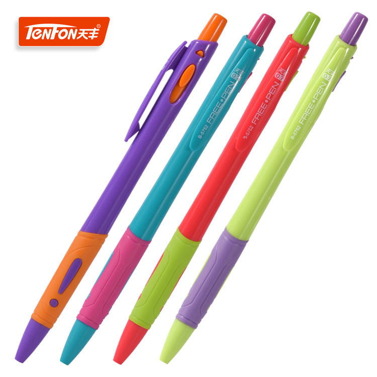 Jumping plastic ballpoint pen 0.7mm, creative advertising Ballpoint pen, simple exclamation mark Ballpoint pen, 48 pieces per boxTENTON Free Pen 0.5mm Multi-Color Ballpoint PensTenten Free Pen 0.5mm Multi-Color Ballpoint Pens thumbnail
