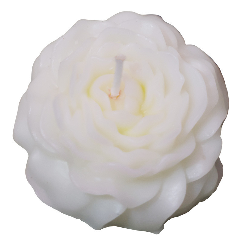 Fluorescent luminous low-temperature candle, 42 degrees drop wax, soybean scented wax, gradient peony mood candle Item Picture