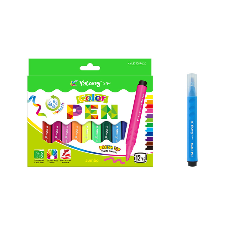 Yalong Cross-border Inventory 12-color student art supplies, colored pens, painting stationery, watercolor pens wholesale
